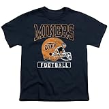 UTEP UT El Paso Official Football Helmet Unisex Youth T Shirt,Navy, Small