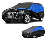 Copriauto Gunhyi Impermeabile e Traspirante, Telo per Audi Q3, SQ3, RS Q3, Copriauto Nero e Blu, Telo da Garage Completo per Proteggere da Pioggia, Sole e Polvere.