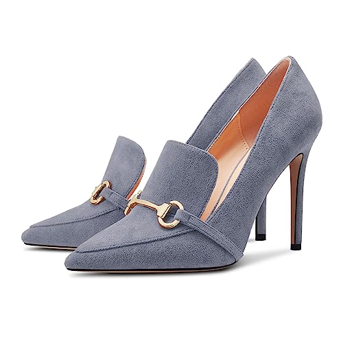 Castamere Womens High Stiletto Heel Pointed Toe Slip-on Pumps Wedding Office 3.9 Inches Heels4