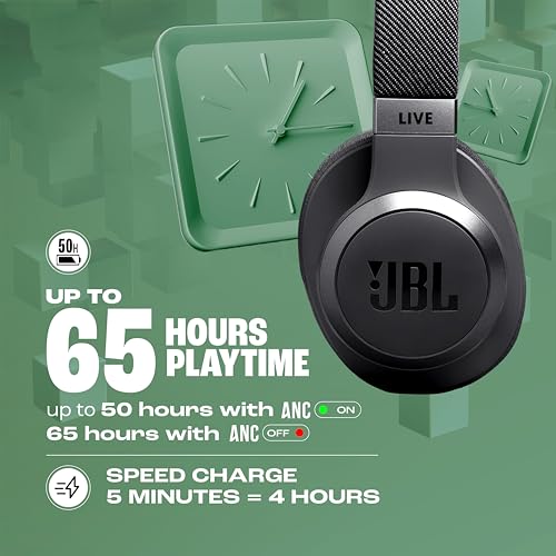 JBL Live 770NC Wireless Over Ear Headphones Black - Image 5