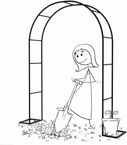 WCQSYY Arco De Jardin para Plantas Arco De Hierro Forjado para Plantas Trepadoras Arco De Rosales para Plantas Trepadoras,Verde,W1.2M*H2.2M