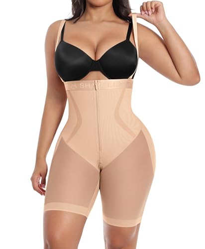 Image of SHAPELLX Fajas Colombianas Shapewear for Women Tummy Control Postpartum Faja Body Shaper Butt Lifting Shorts Bodysuit