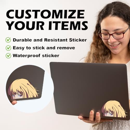 Image of Solo Leveling Peeker Anime Manga Decal Water Resistant Sticker Indoor Use Ideal for Laptop Window (Cha Hae-in)