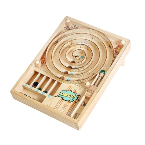 Juguete de mesa familiar, juego de pinball de madera, actividad de fiesta con construcción para varios jugadores, herramienta de entretenimiento de jardín de infantes para uso al aire libre, rompecabe