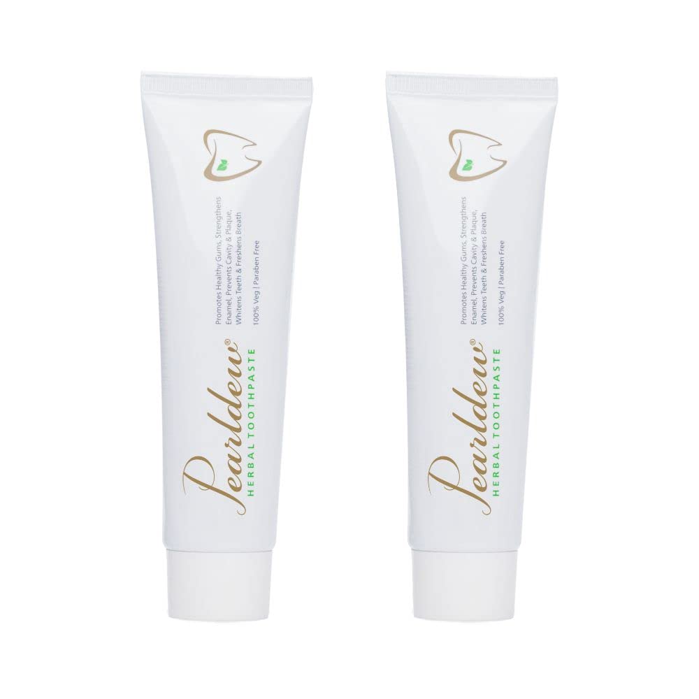 Pearldew Herbal Toothpaste 100 gm | With Akarkara, Babool, Bakul, Camphor, Elaichi, Pipli & Clove | Paraben free | Vegetarian (Pack of 2) (B0BG2J8LJD) Amazon Price History, Amazon Price Tracker