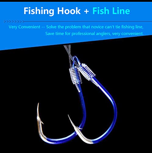 Dyxssm Pequenos anzóis de pesca com linha - Super anzol de pesca em linha de pesca de nylon (pacote