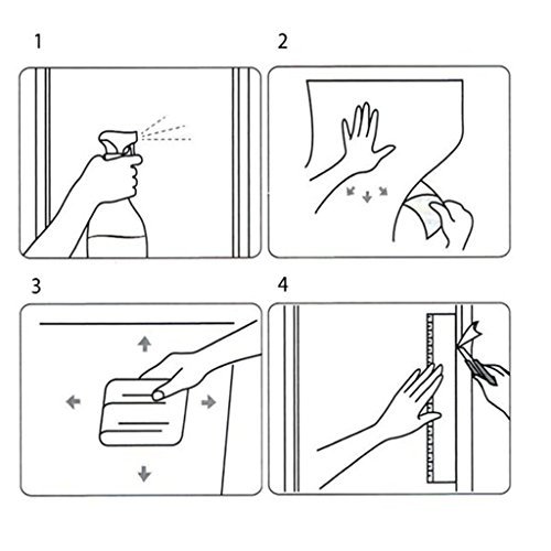 Aingoo etiqueta de la ventana translúcida con chorro de arena para cristales privacidad ventana película - rollo de 90 x 200cm 018