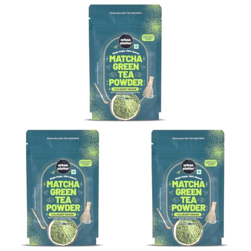 Image of Urban Platter Japanese Culinary-grade Matcha Green Tea Powder, 20g (Sourced from Shizuoka, Japan | Stone-Ground | Antioxidant-rich) (Pack of 3)