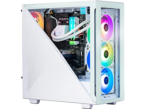Thermaltake LCGS View 360T AIO Liquid Cooled Gaming Desktop (AMD Ryzen™ 5 5600X 6-core, DDR4 3600Mhz 16GB RGB Memory, NVIDIA® GeForce RTX™ 3060 Ti, 1TB NVMe M.2, WiFi, Win10 Home) D3AV-B550-36T-LCS