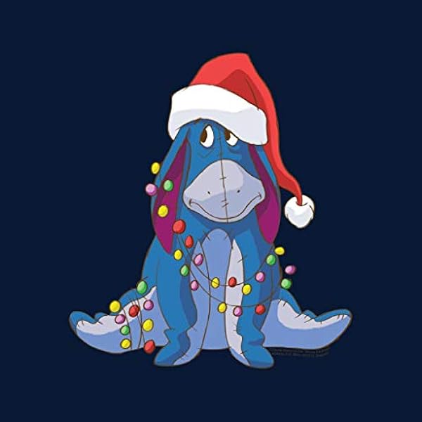 Disney Christmas Eeyore Tangled In Festive Lights Women's Hooded Sweatshirt