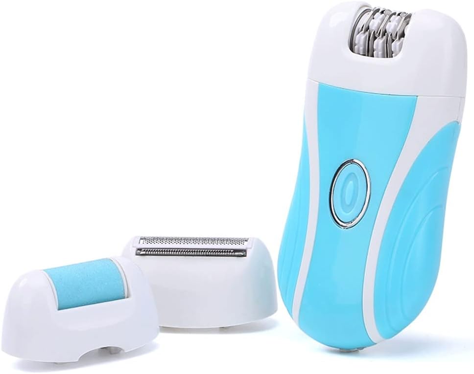 Epilator for Women,3 in 1 Hair Removal Epilator with Epilator Head & Shaver Head, Electric Cordless Hair Shaver Portable Painless Epilator Hair Removal (Color : Purple)