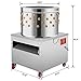 Mmucco 2HP 20In Stainless Steel Chicken Plucker Machine, Plucking Machine De-Feather, 110V 1500w 275r/min, Silver