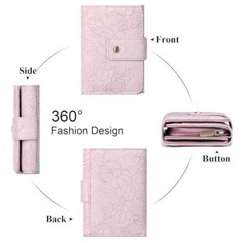 Image of SENDEFN Wallets for Women Trifold Ladies Wallet Credit Card Holder Coin Pocket with ID Window
