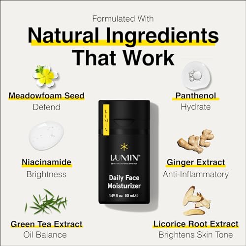 Lumin - Daily Face Moisturizer for Men - Mens Face Lotion, Men's Skin Care, Ideal for normal & combination skin, 50ml, 1-Pack - Image 3