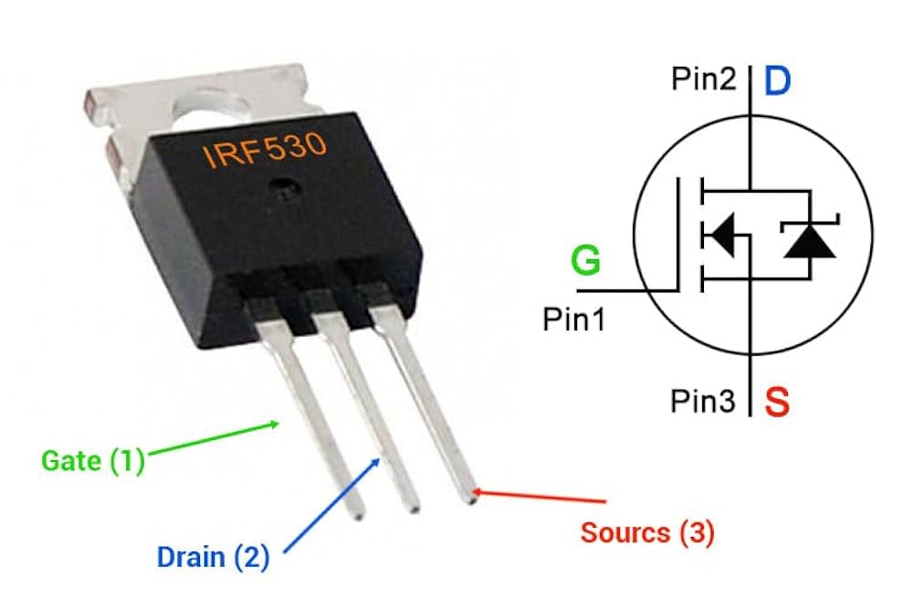 IRF 530 MFET(MOSFET) N-Channel Transistor (PACK OF 2)- IRF530 : Amazon.in: Electronics