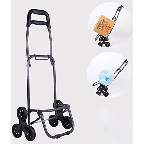 WLKINF Einkaufstrolley, faltbar, mit Rädern, Treppe, Klettern, Trolley, Gepäckwagen, für Lebensmittel, Wäsche, Bücher… – Bild 6