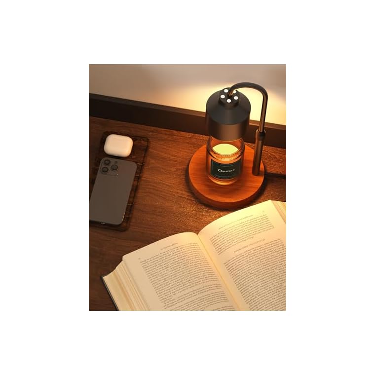 Electric Candle Warmer Lamp Black, Candle Lamp Warmer with Timer, Wax Warmer Lamp Candle Warmer for Jar Candles, Adjustable Height Candle Light Warmer with 2 Bulbs - Image 6