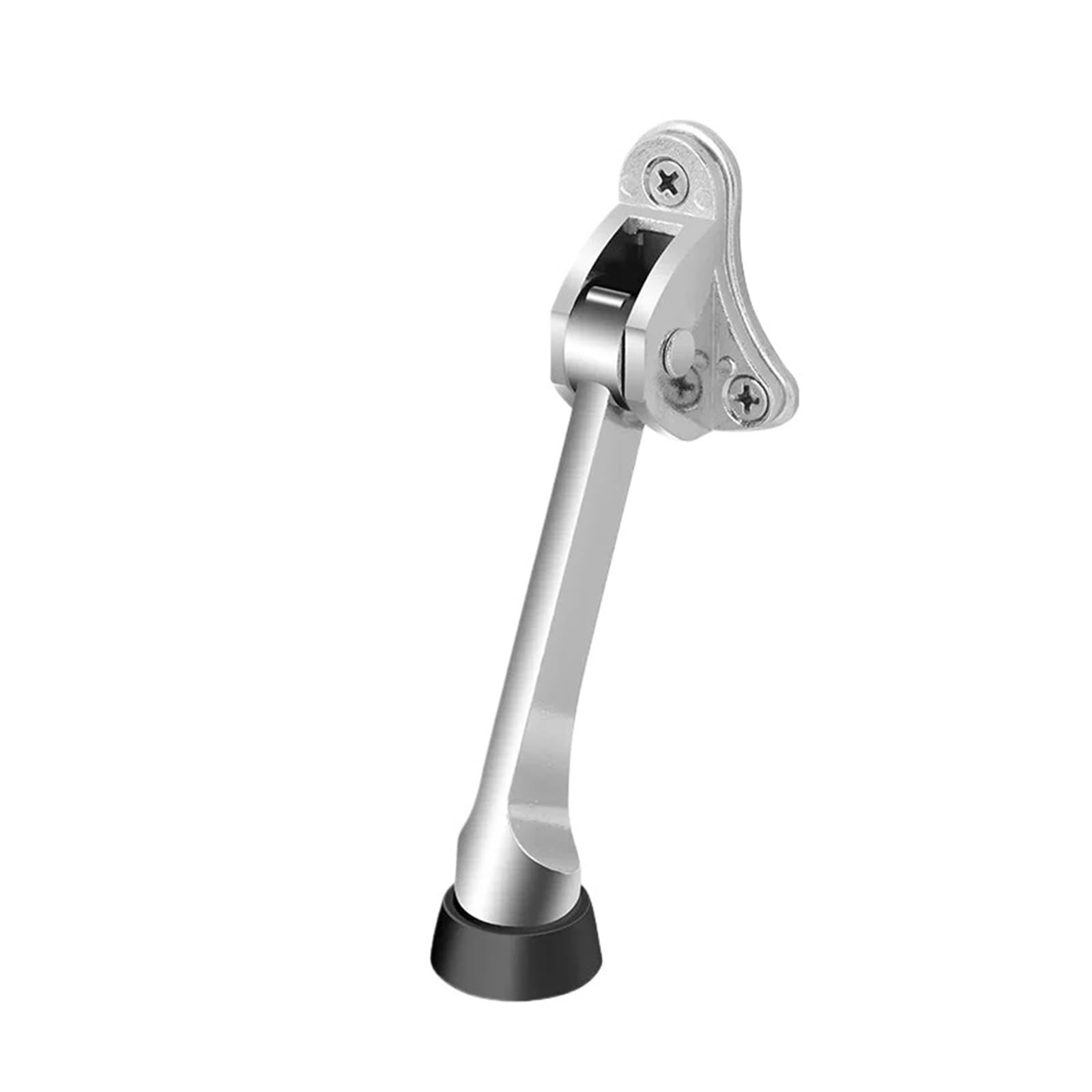 Hqycl C Stainless Steel Telescopi Door Stopper Silver Spring Loaded Step-On Door Holder Door Stops For Household Hardware