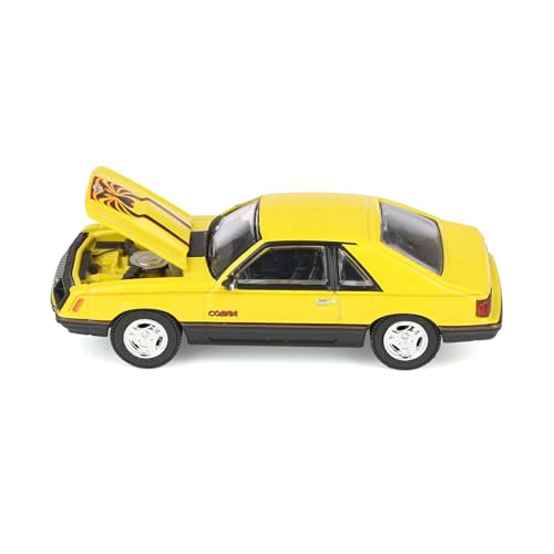 Greenlight 1/64 Ford Mustang Cobra Fastback 1979 amarillo miniatura 5