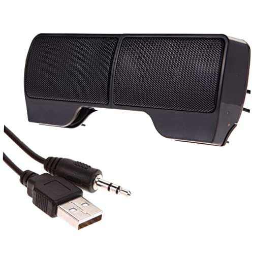 NUOBESTY Enceinte USB Compacte à Clipser pour Ordinateur avec Contrôle Volume Filaire Design Portable Adapté Bureau Domicile Et Dortoir