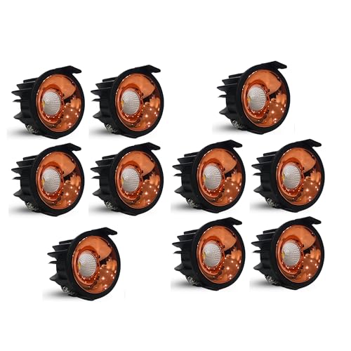 Image of D'Mak 7W Black Body LED COB Spot Light with Rose Gold Reflector (Warm White, 10)