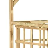 Decoración: Esta pérgola de madera para contenedores dobles es un complemento decorativo perfecto para su jardín o cualquier espacio al aire libre.