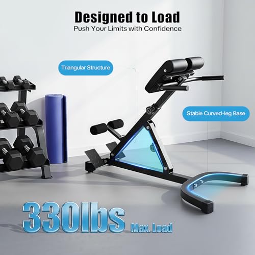 image for Josbuynls Roman Chair, 330lbs Adjustable Length Foldable Back Extensio