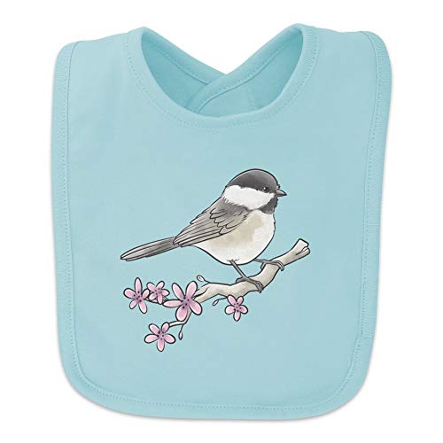 Black-capped Chickadee Watercolor Northeastern Bird Baby Bib