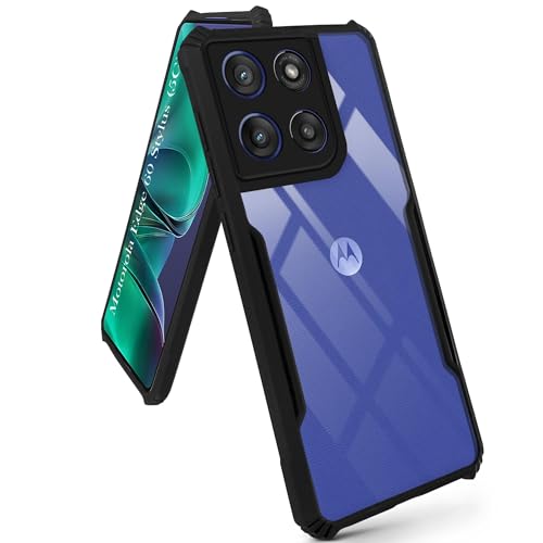 Image of Jkobi Back Case Cover for Motorola Moto Edge 60 Stylus (Shockproof with Polycarbonate Clear Panel | Professional Black)