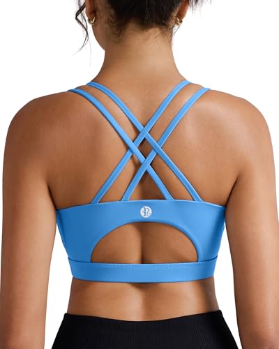 Image of RUNNING GIRL Sports Bras for Women,Padded Sports Bra Tank Top Sexy Crisscross Back High Impact Longline Workout Yoga Bra