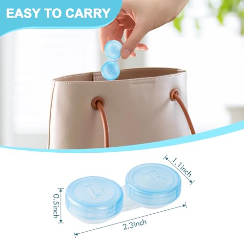 image for KAOPET 50 Pack Contact Lens Cases, Transparent Contact Cases Bulk in 5