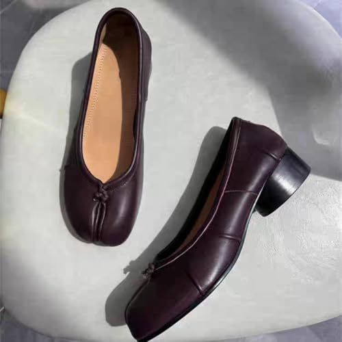 Split Toe Shoes Women Heeled Mary Jane Flats Low Top Orthopedic Cute Casual Comfortable Walking Lightweight Female Solid All-Match for Daily Wear Back to School Gifts for Daughter Granddaughters3