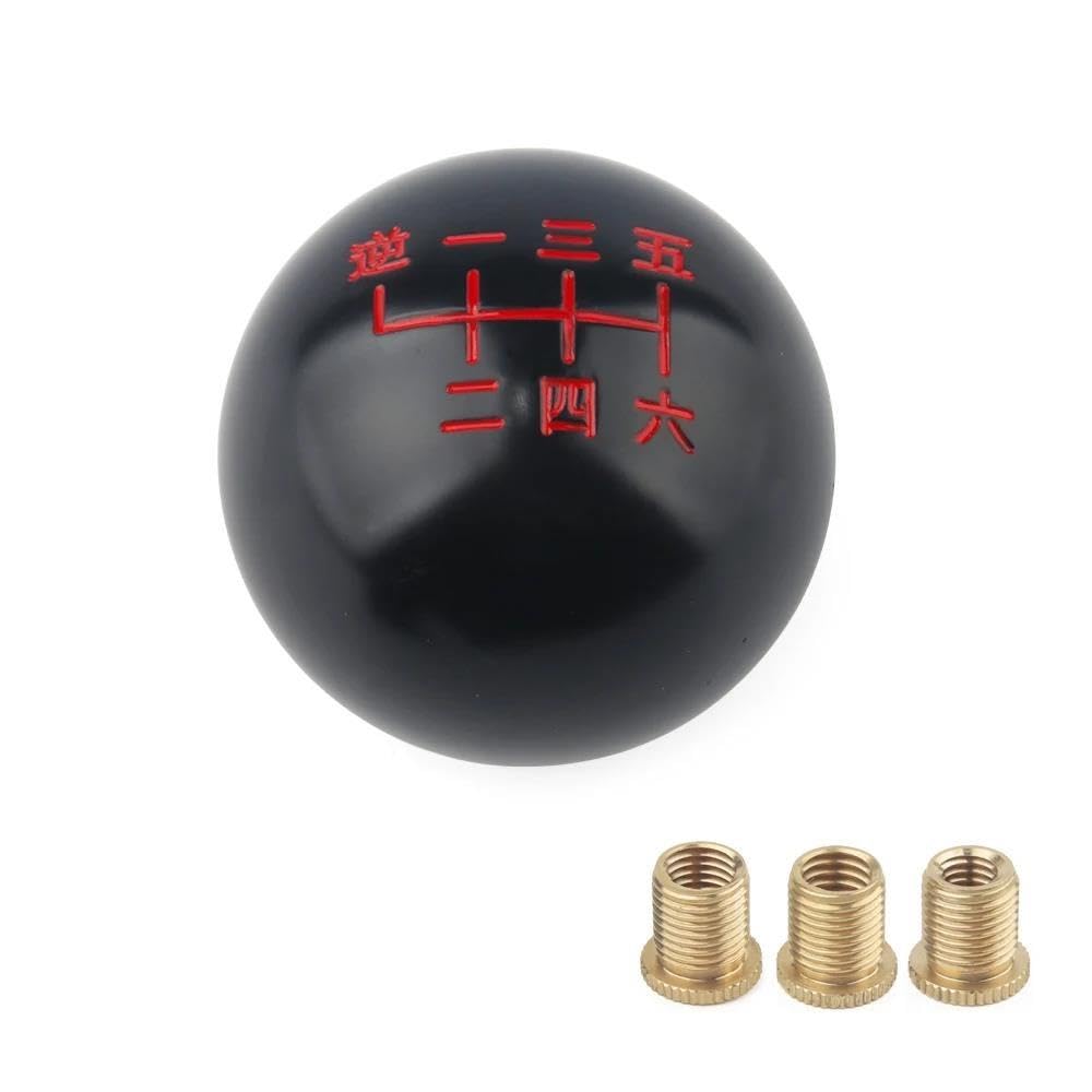 Hyasdbwe Type 2 Aluminum Alloy Black 6 Speed M10x1.5/M10x1.25/M8x1.25 Gear Shift Knob For Manual Transmission Gear Shifter Parts(Type 2)