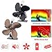 ventilador de chimenea activado por calor con diseño de 4 aspas para mejorar el flujo de aire Imagen de ventilador de chimenea activado por calor con diseño de 4 aspas para mejorar el flujo de aire