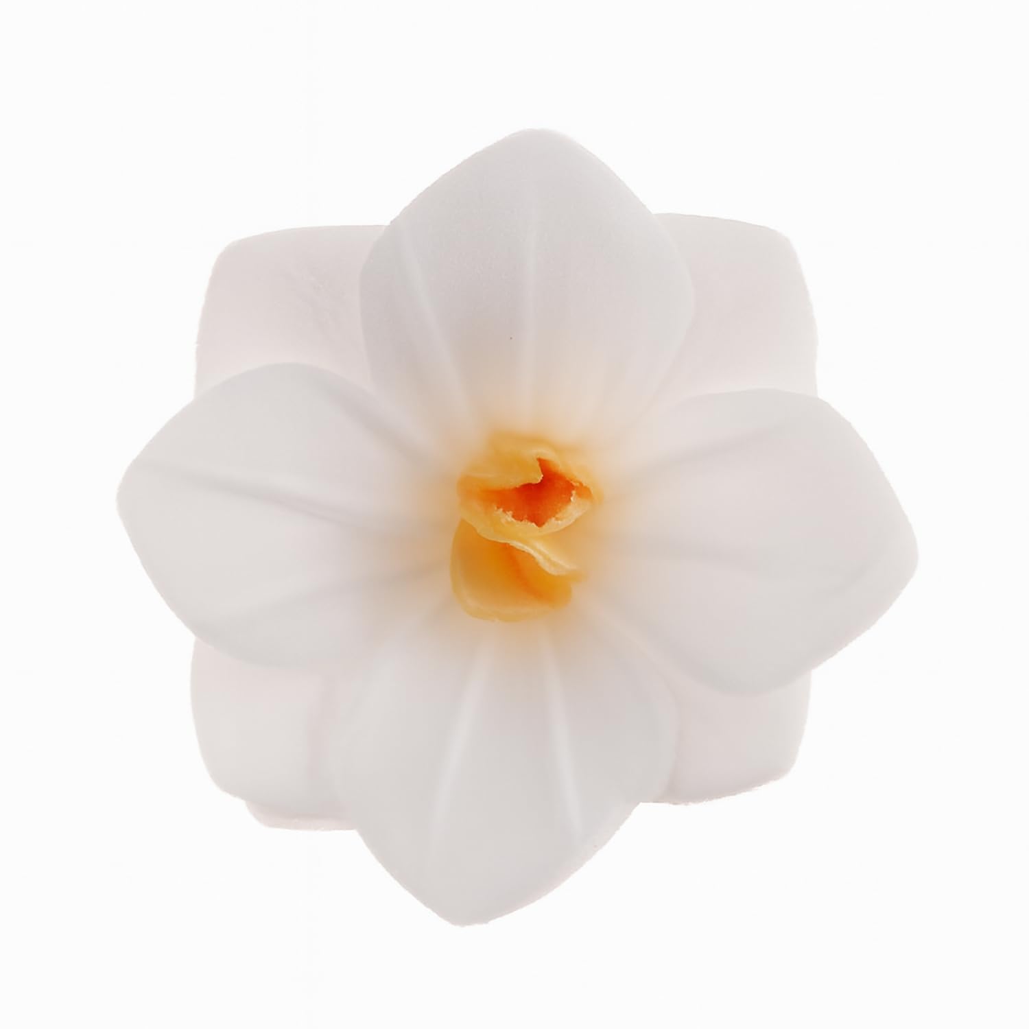 dekora - Edible Flowers for Cake Decorations, 18 white Wafer Paper Camellias, 4 cm, Cake Toppers for Wedding, Birthday, Baby Shower, Gender Reveal & Cupcakes