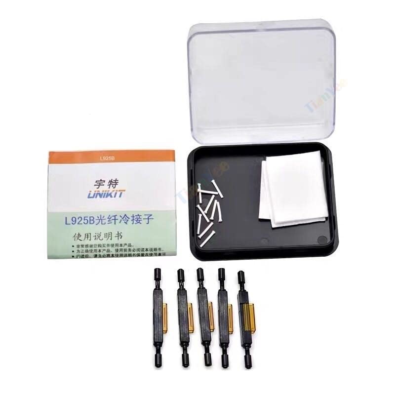 Genérico Conector rápido de Fibra óptica Original L925B Empalme mecánico rápido for Cable de caída Universal 0,25/0,9 a 0,9/0,25 Fibra Desnuda (Color : 100pcs)