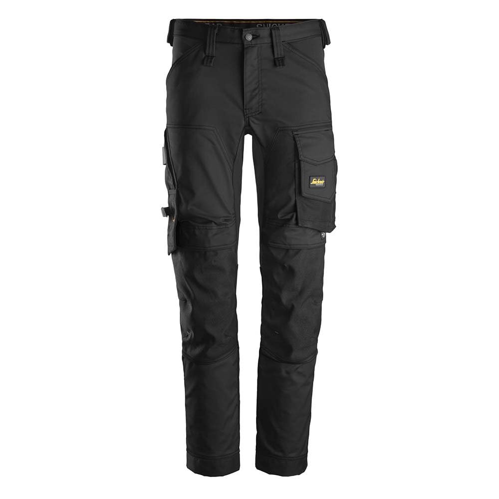 Snickers Workwear, Pantaloni elasticizzati da lavoro, Unisex-Adulto, Nero (Black/Black), 44