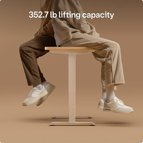 Image of Desktronic Height Adjustable Standing Desk Frame - Ergonomic Sit Stand Desk Frame, Electric Dual Motors 353 lbs, USB & USB-C Charging, Wobble-Free, Touchscreen, 3 Memory Presets, Anti-Collision
