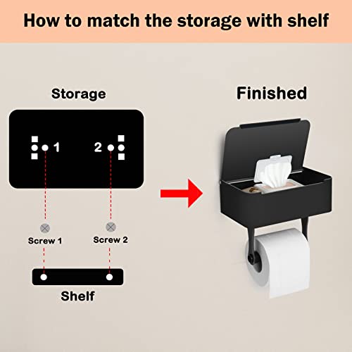 Nikishap Toilet Paper Holder, Sus304 Stainless Steel Wall Mount/Adhesive Tissue Toilet Paper Holder, Flushable Wipes Dispenser Fits For Bathroom Wipe Storage, Keep Your Wipes Hidden Out Of Sight #TOP6