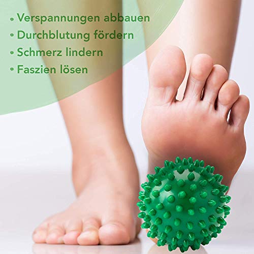 Over Flow Igelball Fussmassage Set - Massageball und Fußmassageroller gegen Plantarfasziitis - Faszienball, Kleine Faszienrolle, Massagebälle, Fußrolle - Image 6