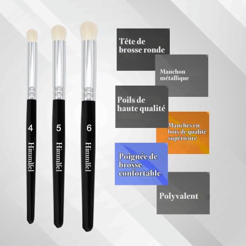Himmlfel Dry Brush Pinceaux Set，3 Pinceaux Modelisme pour Miniatures de Modèle, Maquette, Citadel et Warhammer 40k，Pinceau Brossage a Sec，Pinceau de Peinture pour Figurine,Poils de Chèvre Naturels – vue 5