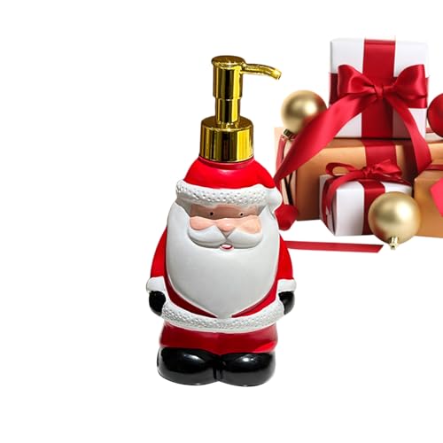 Dispensador de jabón de Papá Noel para decoración del hogar, decoración de tocador, decoración de baño, dispensador de jabón de manos | para ducha, cocina, encimera, estantes, fregadero, baño, tocador