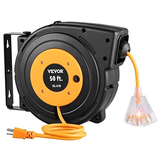 VEVOR 50ft Retractable Cord Reel