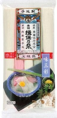 Amazon 揖保乃糸 手延素麺 味三彩 上級品 赤帯 250g 白50g 3束 赤50g 1束 青50g 1束 K S 揖保乃糸 そうめん ひやむぎ 通販