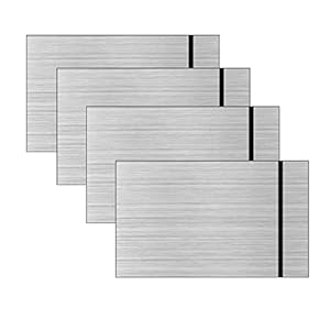 ATOMSTACK 4 stuks acrylplaten, bordjes, 30 x 20 cm, voor lasergraveermachine, gepersonaliseerde acrylborden, gravure, naamplaatje voor borden, doe-het-zelf, display, matte zilveren plaat, gravure,