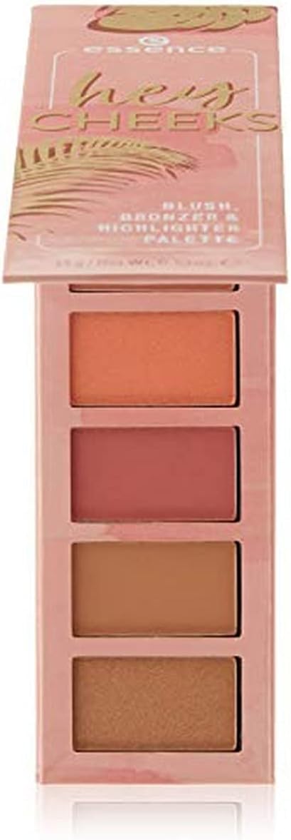 essence cosmetics hey cheeks blush, bronzer & highlighter palette makeup