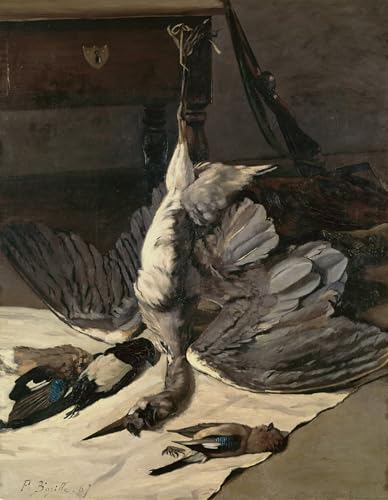 Graffiti Art Mural pour mur vide, impression Nature morte au héron Bazille 60x90cm