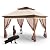 VEVOR Pop up Gazebo for 8-10 Person, with Mosquito Netting, Metal Frame, and PU Coated 250D Oxford Cloth, Outdoor Canopy Shelter for Patio, Backyard, Lawn, Garden, Deck, 11 x 11 FT, Brown