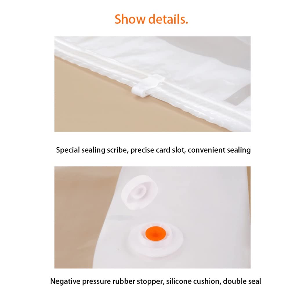 Vakuum-Aufbewahrungsbeutel Vakuum-Aufbewahrungsbeutel mit Handpumpe Doppeldichtungs-Vakuum-Kompressionsbeutel 80 % mehr Aufbewahrungspackung Pack Pack Pack Kompressionsbeutel für die Reise (Color