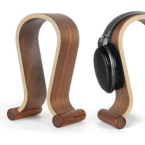 Mujipa Wooden Headphone Stand Stylish Desk Headset Holder for Over-Ear Headphones Headset stand for Sennheiser, Bose, Beats, Razer, AKG, Airpod Max, HyperX, Sony PS4 et.